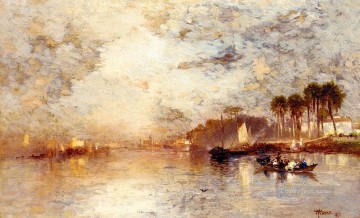 フロリダ州セント・ジョンズ川の海景で トーマス・モラン Oil Paintings